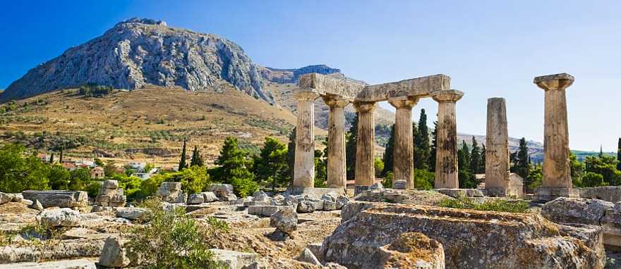 Corinth Temple ruins in Greece
