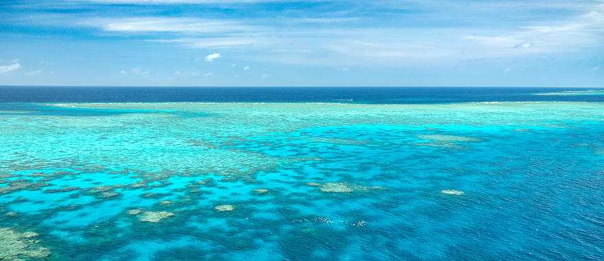 Great Barrier Reef, Australia, the world's largest coral reef located in the Pacific Ocean