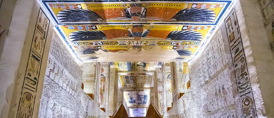 Ancient burial tomb in the Valley of Kings, Egypt