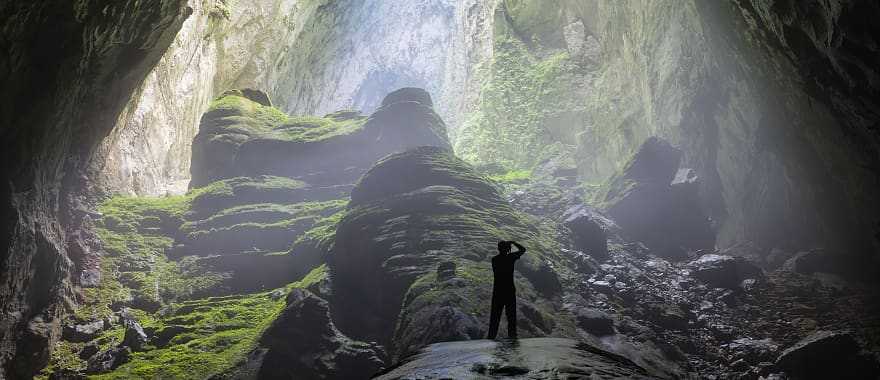 Cave entrance in Son Doong cave in Phong Nha-Ke Bang National Park, Quang Binh province, Vietnam.