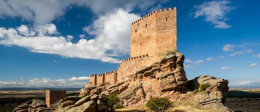 Zafra Castle in Quadalajara Province, Spain, the filming location for the Tower of Hope, birthplace of Jon Snow, in Game of Thrones