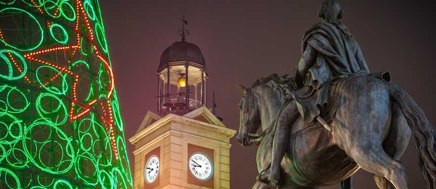 Christmas at Plaza Mayor Square in Madrid, Spain