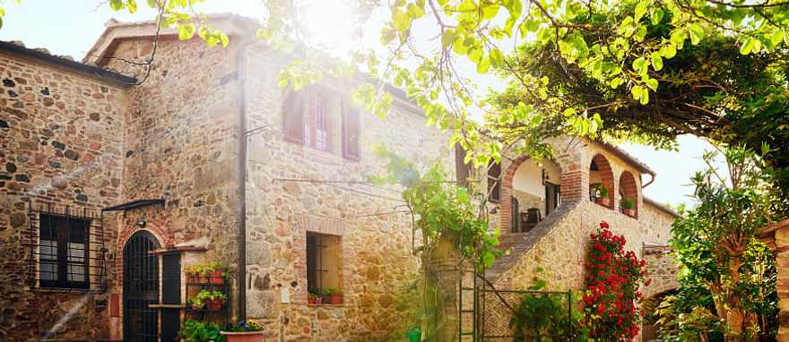 Siena at sunset in Italy Siena at sunset in Italy