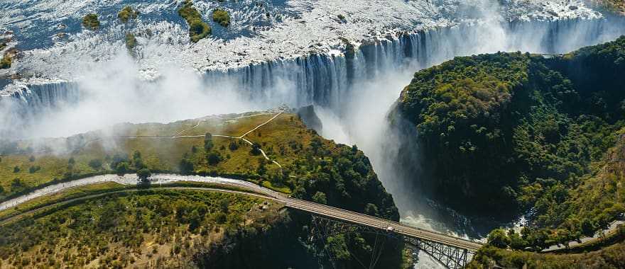 Aerial view of Victoria Falls