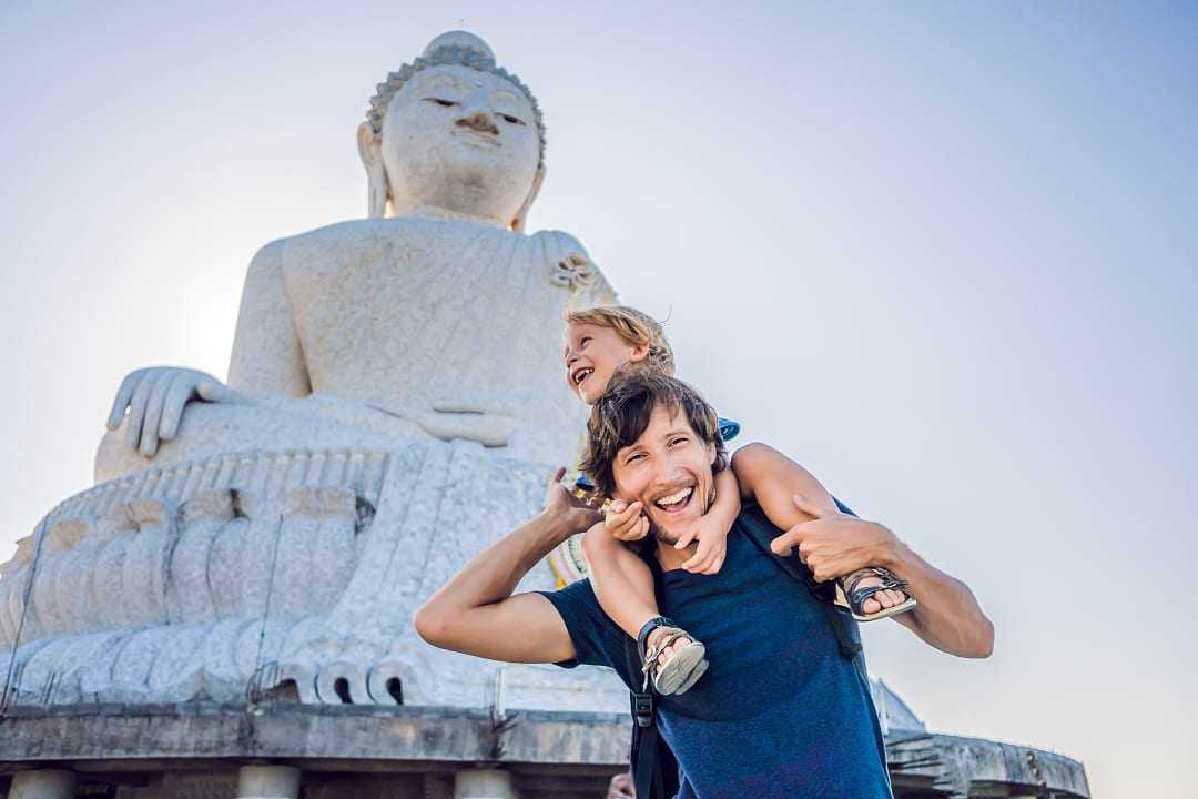 Father and son in Phuket, Thailand