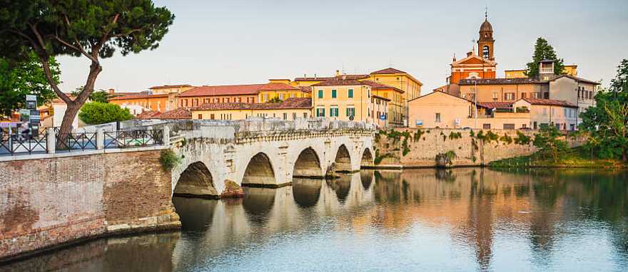 Tiberius Bridge in Rimini, Italy